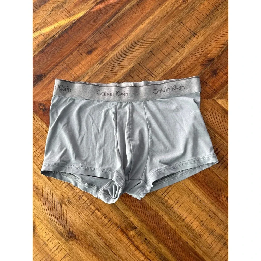 Calvin Klein Men’s Medium Trunks 7-Pack Underwear Grey Blue Grey Cotton Stretch